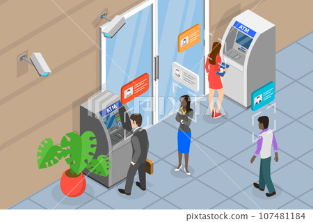 3D Isometric Flat Vector Conceptual Illustration of AI Face Recognition 3D Isometric Flat Vector Conceptual Illustration of AI Face Recognition 107481184