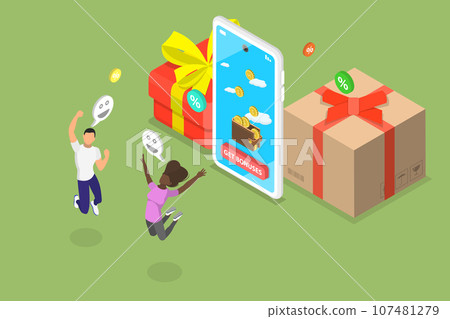 3D Isometric Flat Vector Conceptual Illustration of Loyalty Program 3D Isometric Flat Vector Conceptual Illustration of Loyalty Program 107481279