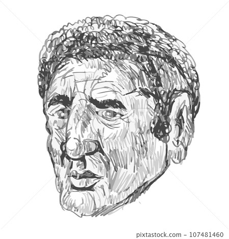 African American Man in Pensive Mood Drawing 107481460