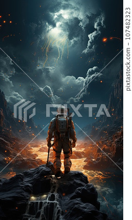 Abstract Watercolor create a unique and dynamic wallpaper 107482323