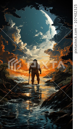 Abstract Watercolor create a unique and dynamic wallpaper 107482325