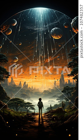 Abstract Watercolor create a unique and dynamic wallpaper 107482357