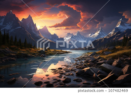 Abstract art create a unique and dynamic wallpaper 107482469