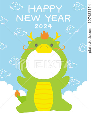 2024龍年貼臉相框1張明信片 107483154