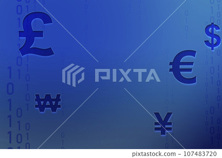 Various currency symbols displayed on a vibrant blue background. The symbols represent different global currencies such as the US dollar, Euro, British pound, Japanese yen, and many others. Various currency symbols displayed on a vibrant blue background. The symbols represent different global currencies such as the US dollar, Euro, British pound, Japanese yen, and many others. 107483720