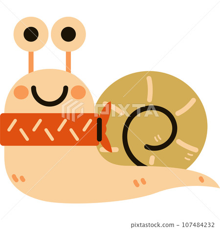 A snail in autumn 107484232