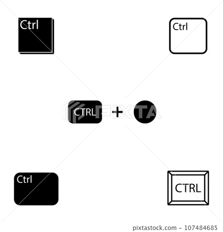 ctrl key icon vector 107484685