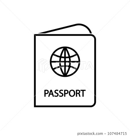 passport icon vector 107484715