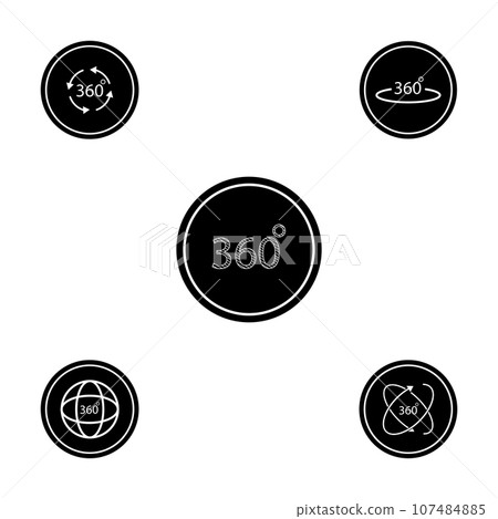 360 degree icon vector 360 degree icon vector 107484885
