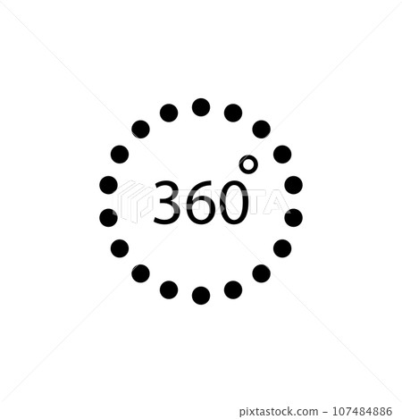360 degree icon vector 360 degree icon vector 107484886