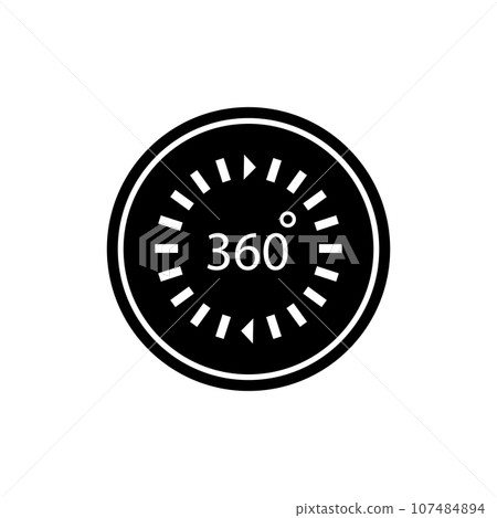 360 degree icon vector - Stock Illustration [107484894] - PIXTA