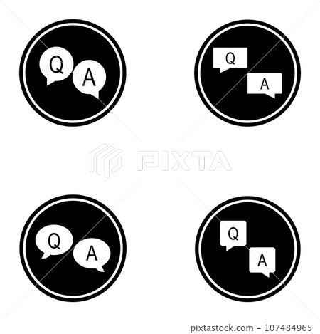 question and answer icon vector 107484965