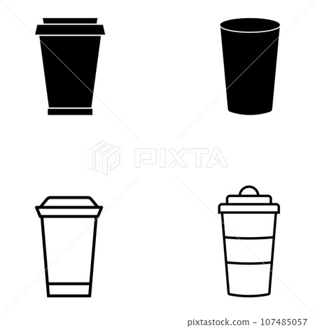 cup icon vector - Stock Illustration [107485057] - PIXTA