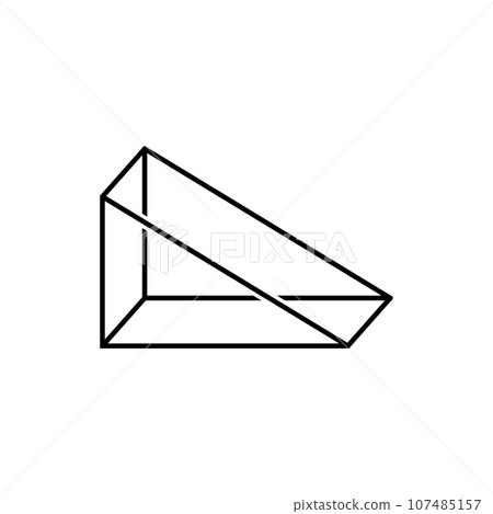 triangle 3d icon vector 107485157