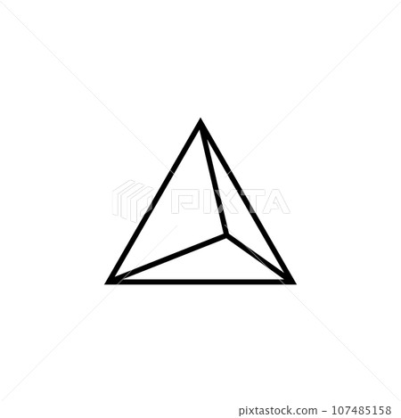 triangle 3d icon vector triangle 3d icon vector 107485158