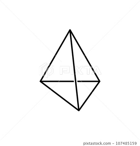 triangle 3d icon vector 107485159
