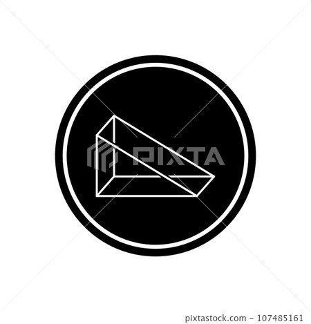 triangle 3d icon vector 107485161