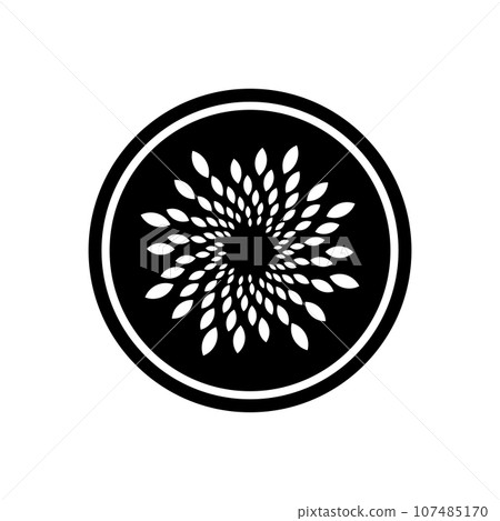 spiral icon vector 107485170