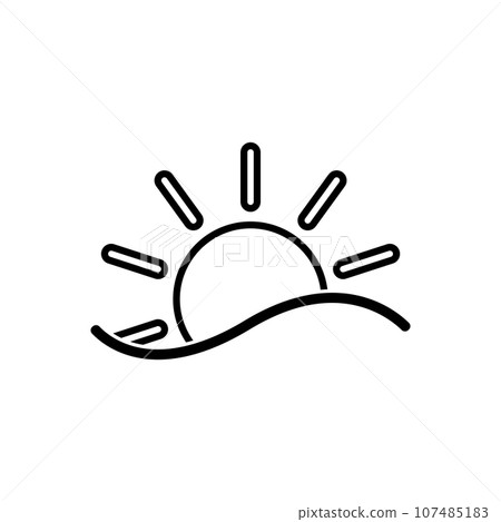 sunrise icon vector 107485183
