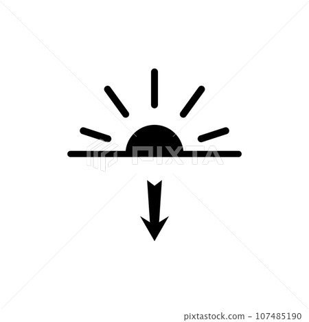 sunset icon vector - Stock Illustration [107485190] - PIXTA