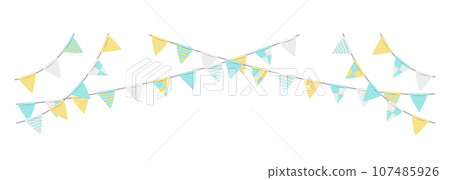 Design material / pennant garland vector illustration Design material / pennant garland vector illustration 107485926