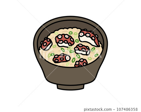 Octopus rice, local cuisine, Mie prefecture Octopus rice, local cuisine, Mie prefecture 107486358