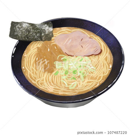 手繪逼真的拉麵插畫 107487220