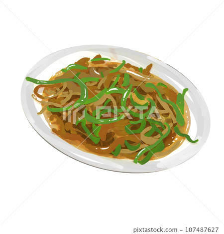 手繪寫實插畫青椒肉絲（chinjaorose） 107487627