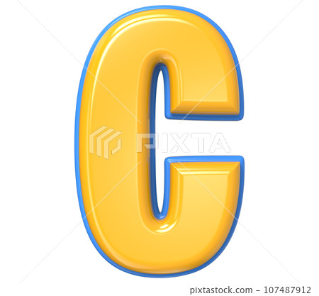 Font yellow number 3d render Font yellow number 3d render 107487912