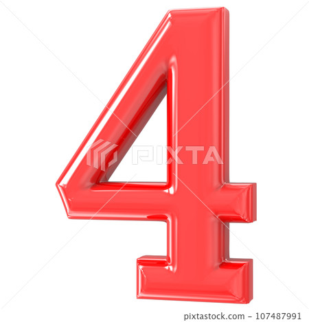 Font yellow number 3d render Font yellow number 3d render 107487991