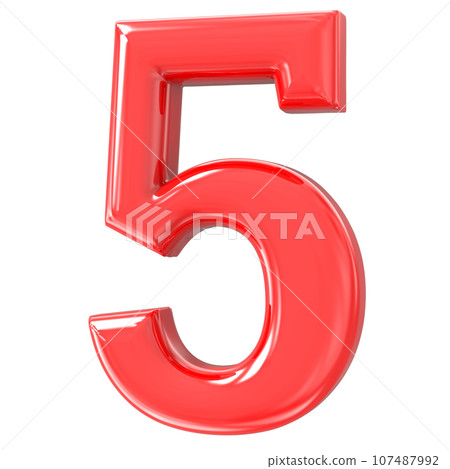 Font yellow number 3d render Font yellow number 3d render 107487992