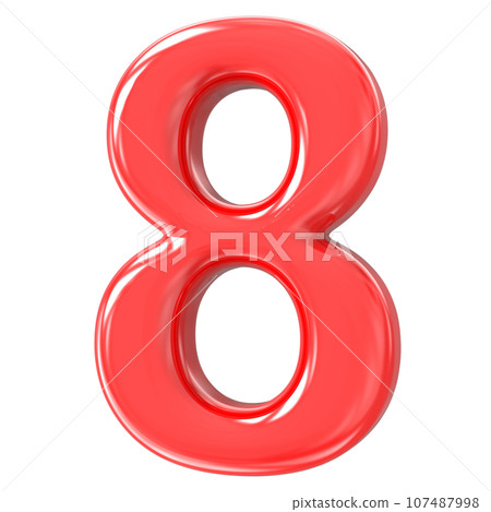 Font yellow number 3d render Font yellow number 3d render 107487998
