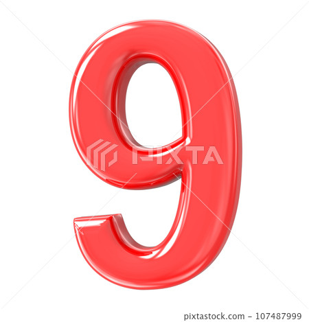 Font yellow number 3d render Font yellow number 3d render 107487999