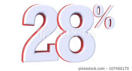Font With Number White 3D Render Font With Number White 3D Render 107488170