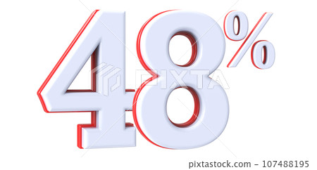 Font With Number White 3D Render 107488195