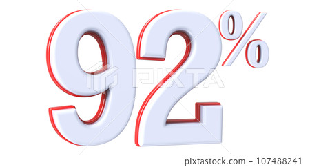 Font With Number White 3D Render 107488241