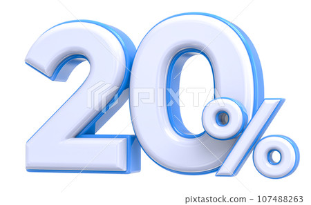 Font With Number White 3D Render 107488263