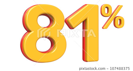 Font With Number 3D Render 107488375