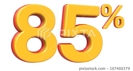 Font With Number 3D Render 107488379