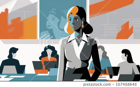 公司人際關係困境：孤立的女員工離開辦公桌的地方 107488648