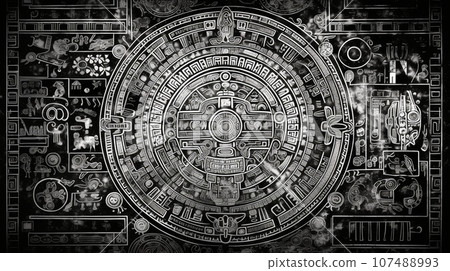 Background of ancient murals: said to depict scenes of disasters (fake) 107488993