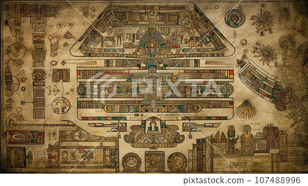 古代壁畫背景:據說描繪災難場景(假) 古代壁畫背景:據說描繪災難場景(假) 107488996