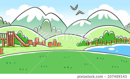 Picnic scene in the green nature 107489143