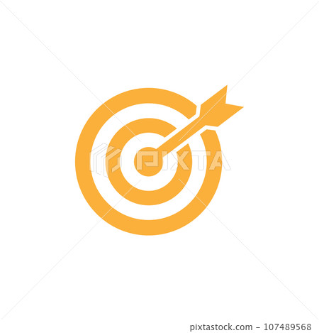 eps10 vector orange Target or goal icon... - Stock Illustration ...