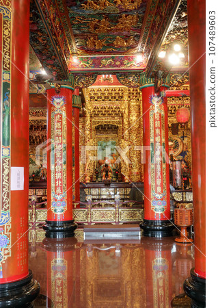 Taiwan, Kaohsiung City, Dragon and Tiger Tower Main Hall Taoist Tzu Chi Temple Taiwan, Kaohsiung City, Dragon and Tiger Tower Main Hall Taoist Tzu Chi Temple 107489603
