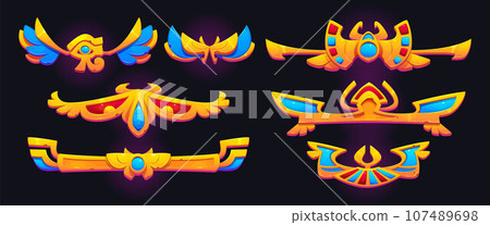 Egyptian game treasure design set 107489698