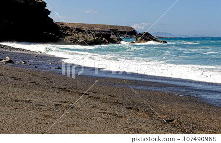 Beach Playa de los Muertos in Ajuy, Fuerteventura, Canary Islands, Spain 107490968