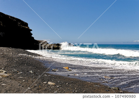 Beach Playa de los Muertos in Ajuy, Fuerteventura, Canary Islands, Spain Beach Playa de los Muertos in Ajuy, Fuerteventura, Canary Islands, Spain 107490980