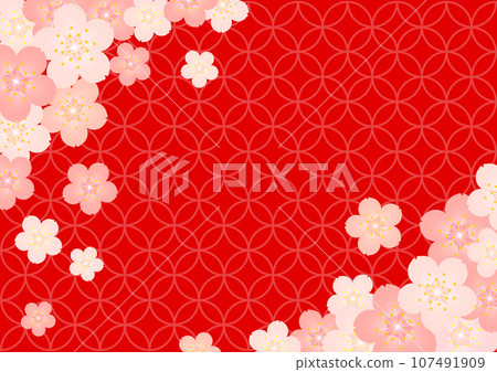 Japanese pattern background Cloisonne 107491909