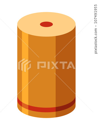 Oil gas platform isometric icon composition. Offshore mining element of depot petroleum products with drilling rig platform. Item for extraction from under the sea bed deposits 107491955